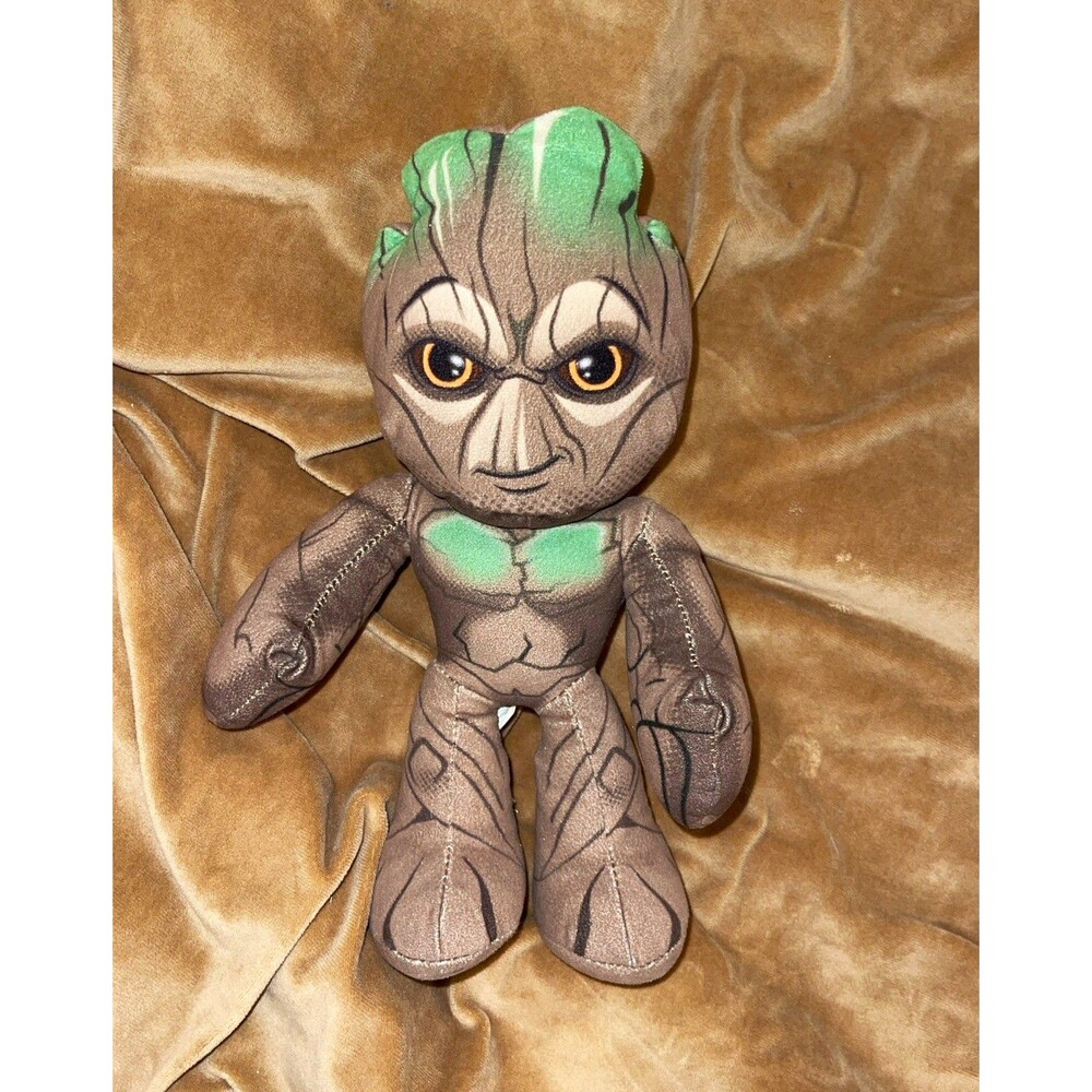 Marvel Groot Plush Stuffed Toy, Small 8-9 in, Brown & Green, Ages 3+